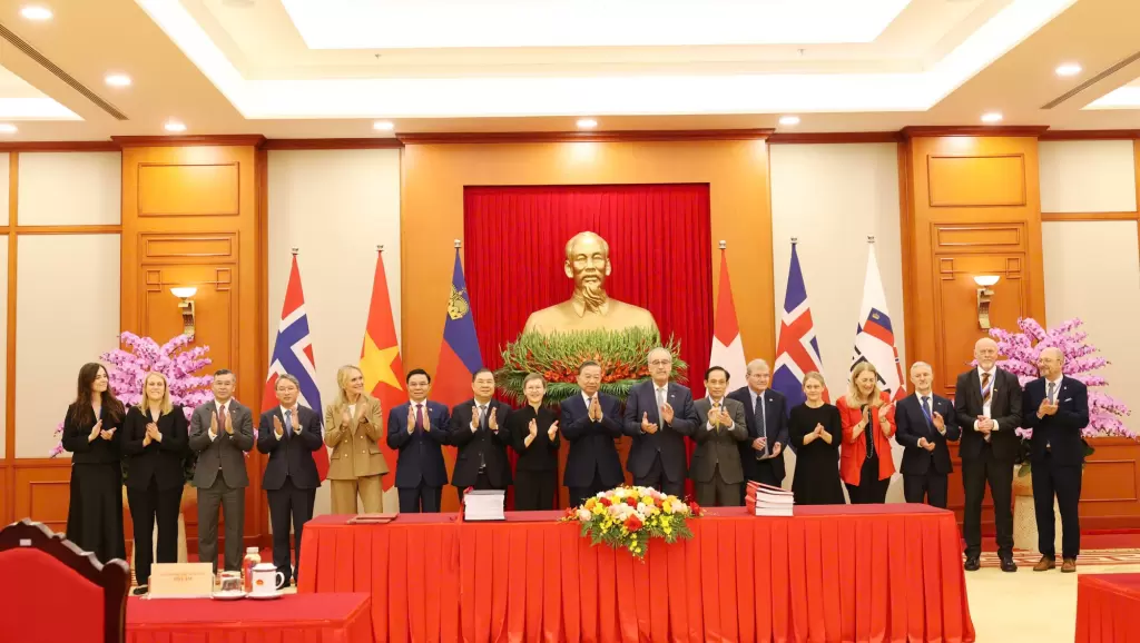正式簽署越南—歐洲自由貿易聯盟自由貿易協定