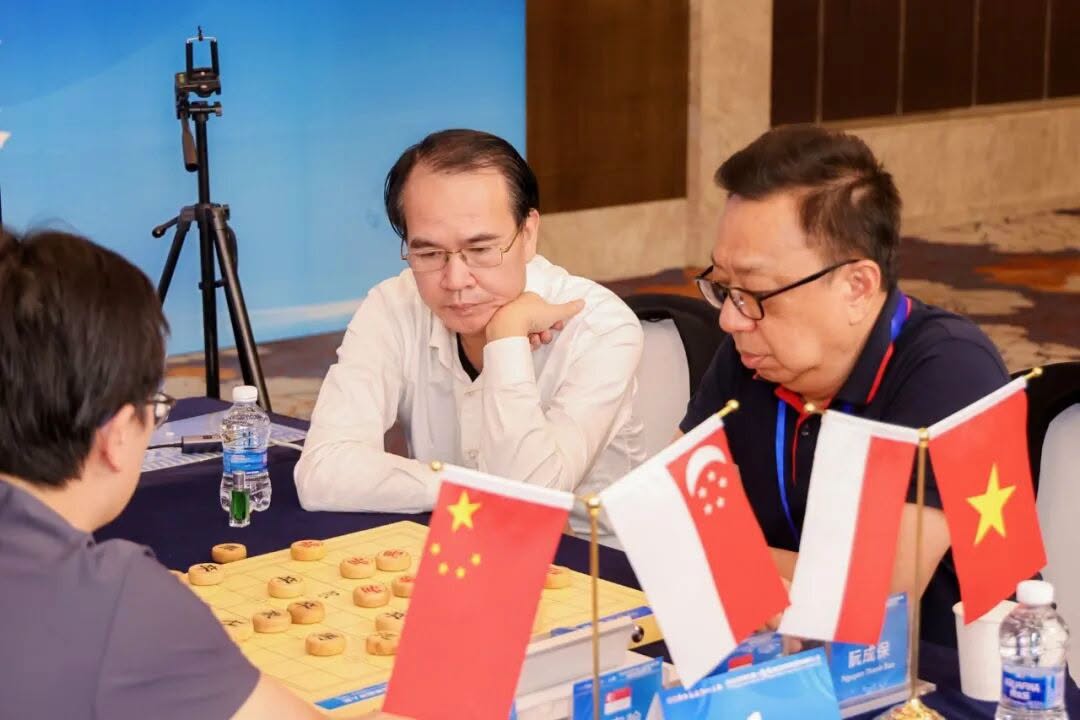 越南棋手阮成保搭檔印尼選手獲成都象棋雙人賽第五 · 報道配圖