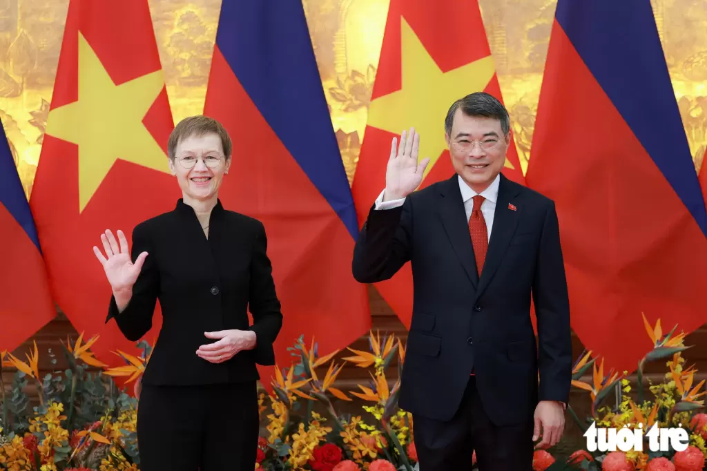 列支敦士登公国首相首次访问越南的欢迎仪式