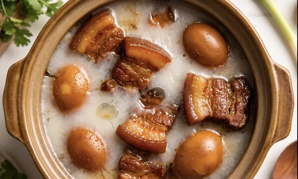 越南厨师解释红烧肉冷藏为何应保留表层油脂 · 报道配图