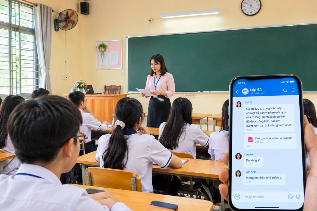 越南教师将违纪学生名单发家长群引发争议 · 报道配图