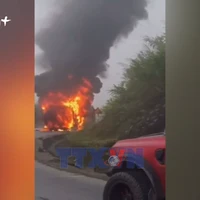 林同省潘切-油曳高速一卡車起火 無人傷亡 · 報道配圖