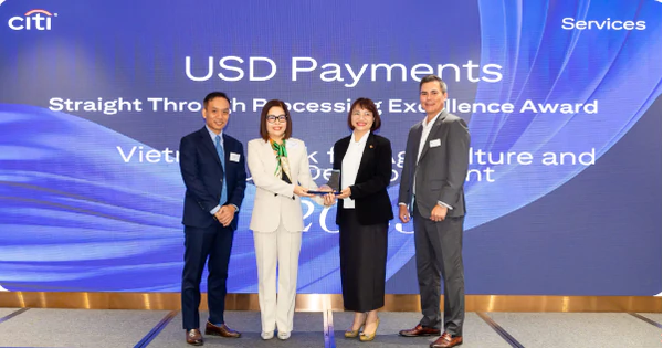 Agribank连续第四年获花旗国际支付质量奖 · 报道配图