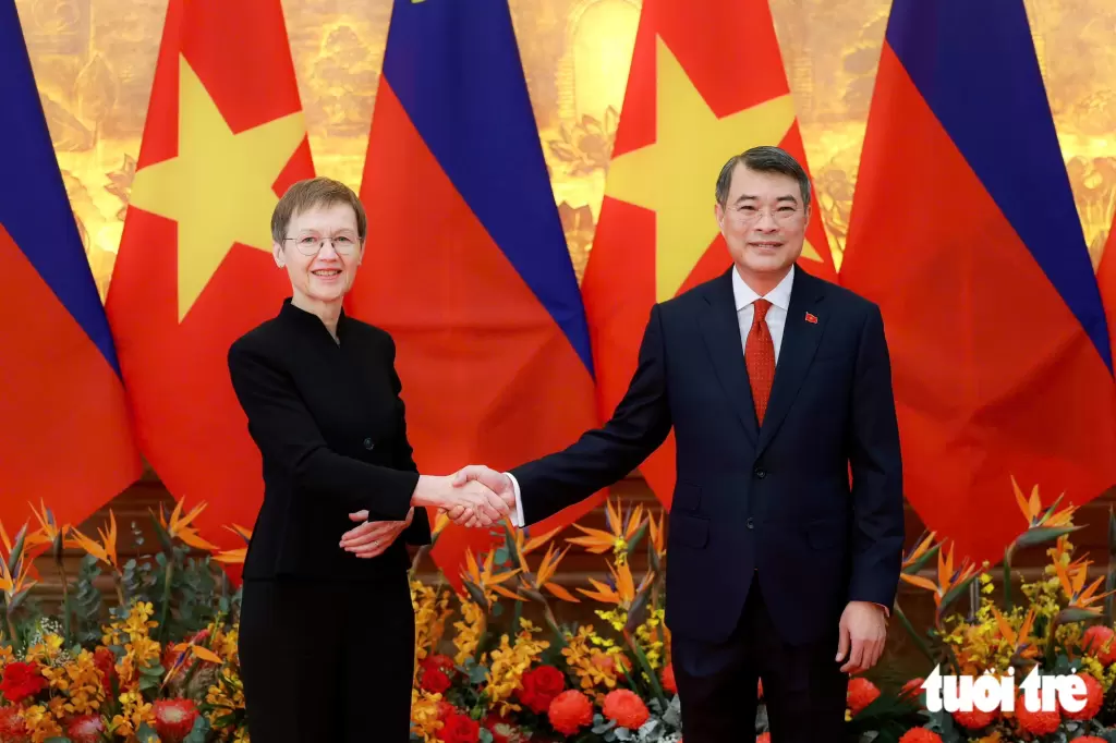 列支敦士登公国首相首次访问越南的欢迎仪式