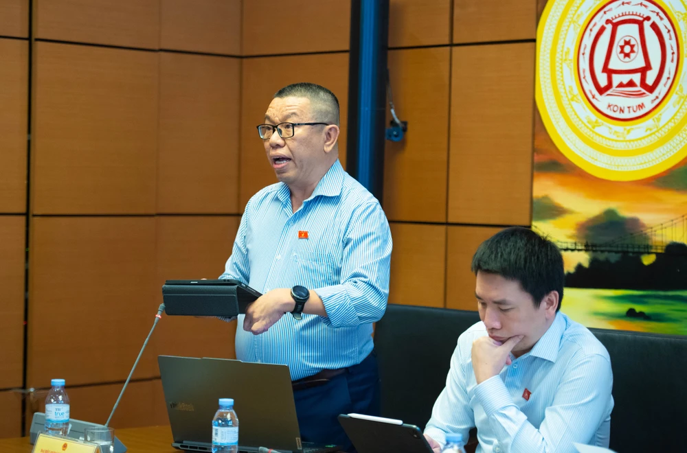 岘港市国会代表团代表陈孟辉发言