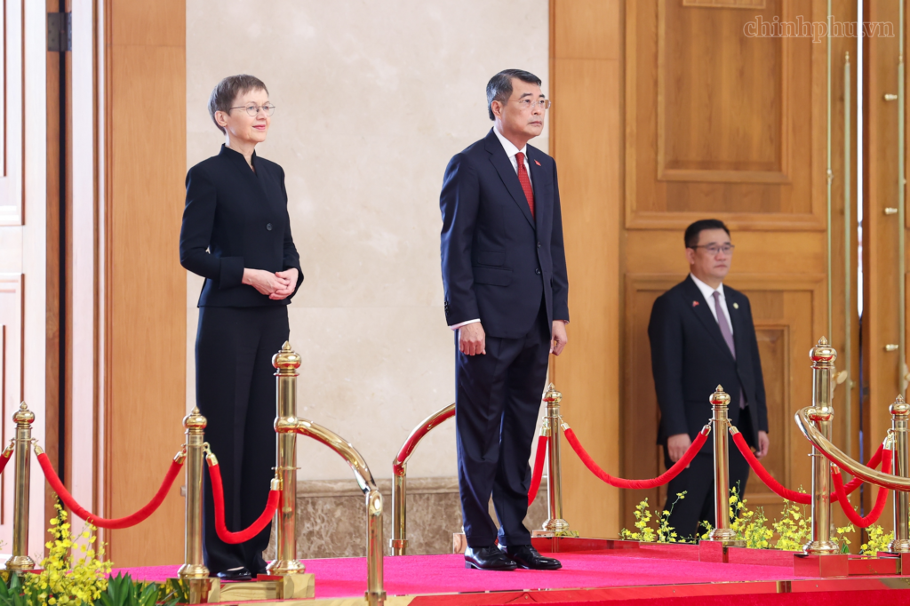 越南總理黎明興主持歡迎列支敦士登首相的正式儀式