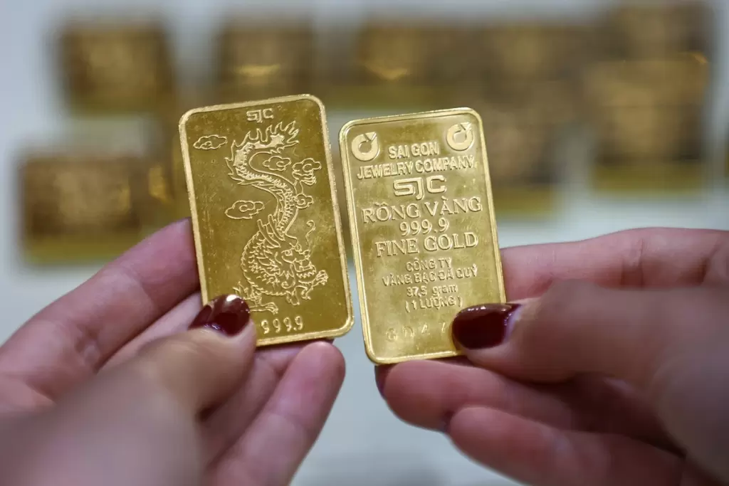 越南金条价格跌至两个多月最低，SJC报价139至142百万盾 · 报道配图