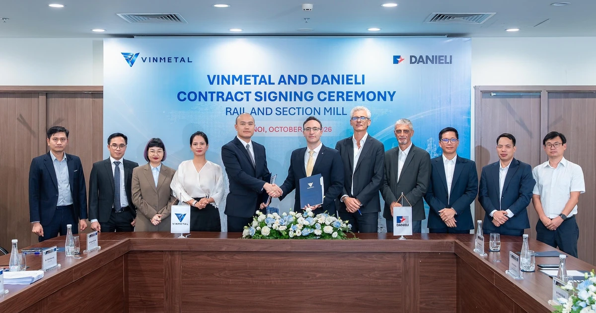 VinMetal与意大利Danieli签约 在河静建设年产逾70万吨钢轨轧线