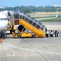 乘客在洞海机场排队登机