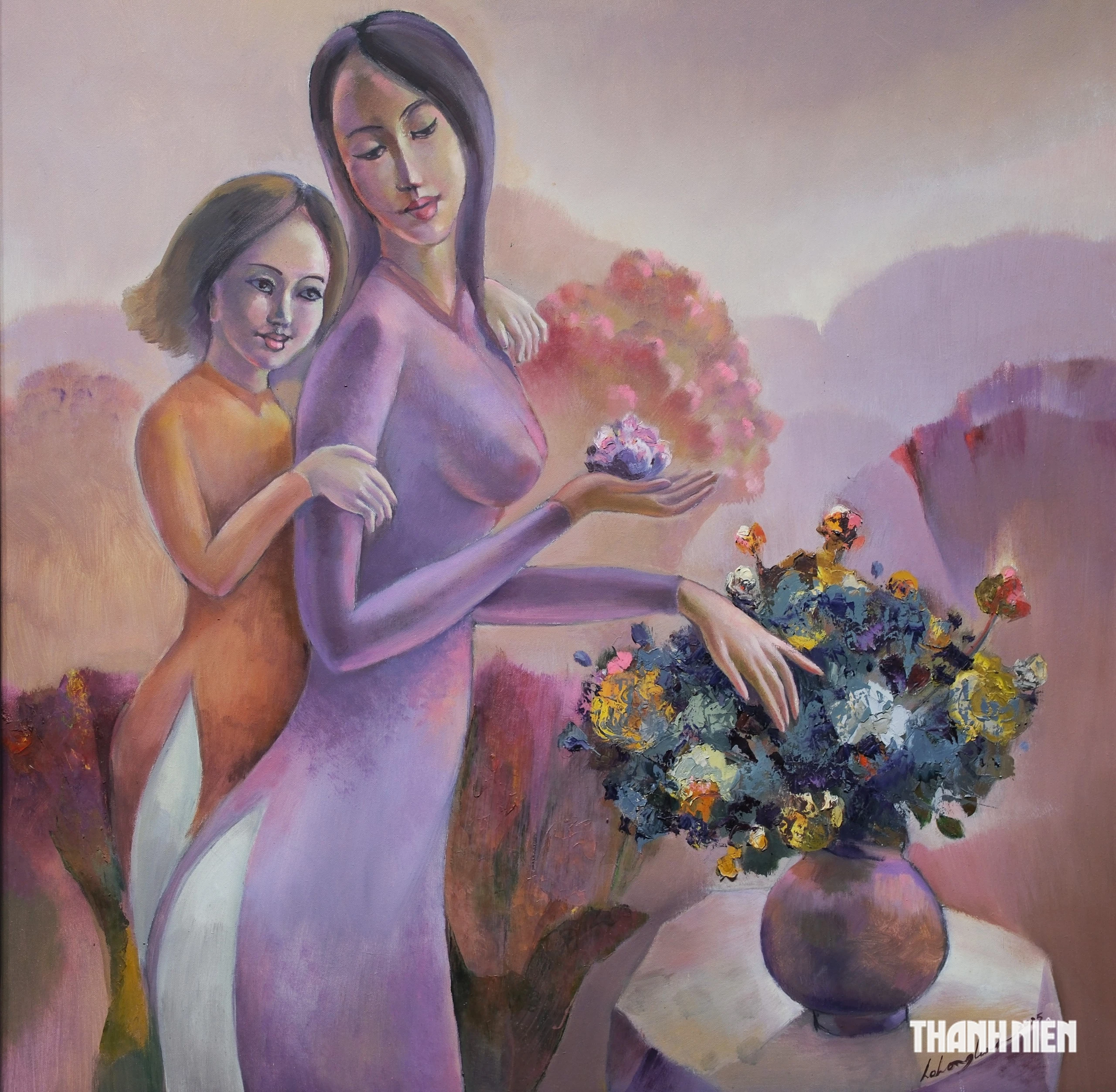 胡鸿灵在胡志明市举办个人画展 展出逾30幅油画 · 报道配图
