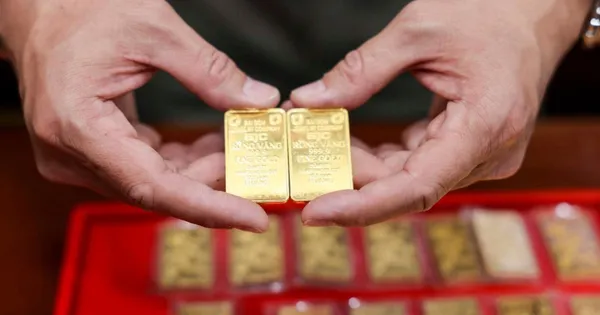越南金價10月19日上午每兩下跌50萬越南盾 · 報道配圖