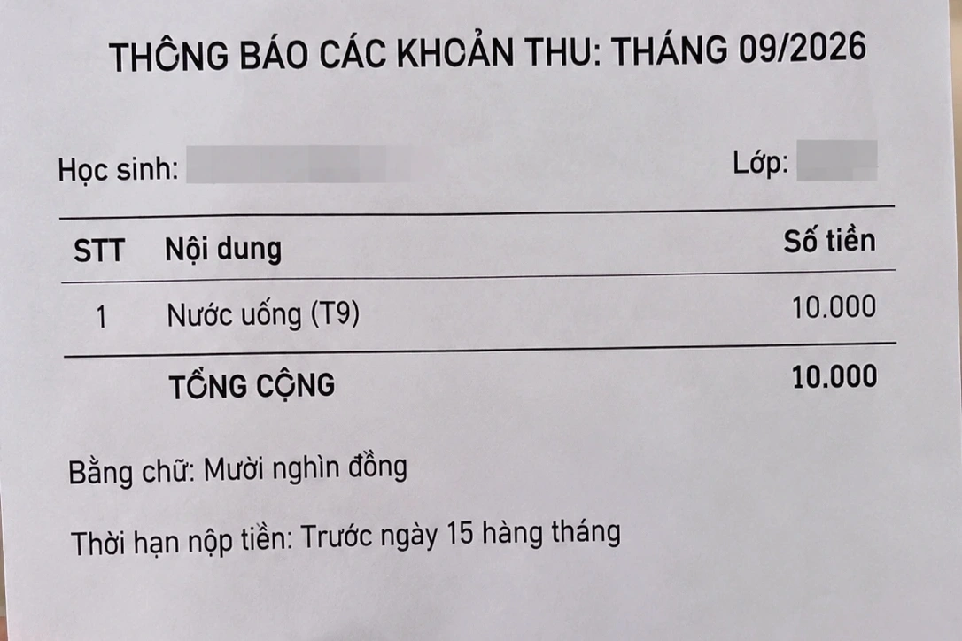 胡志明市多校收费按需选择 家长晒每月仅缴一万越盾账单 · 报道配图