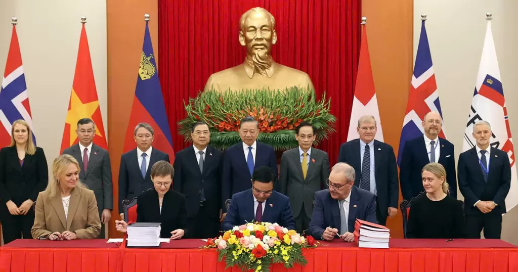 越南与欧洲自由贸易联盟四国签署自贸协定