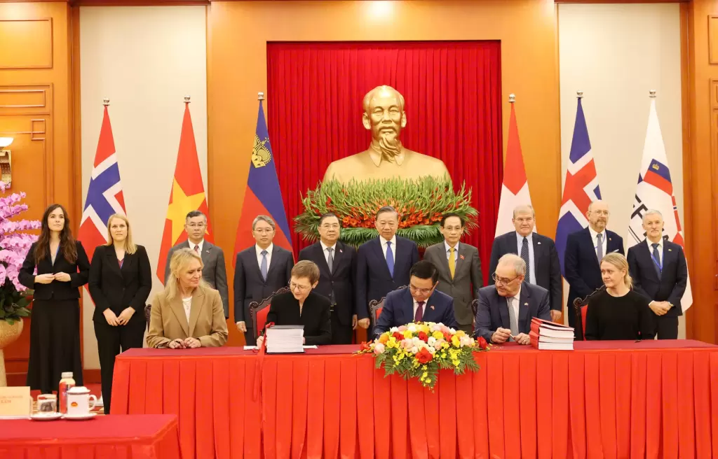 正式簽署越南—歐洲自由貿易聯盟自由貿易協定