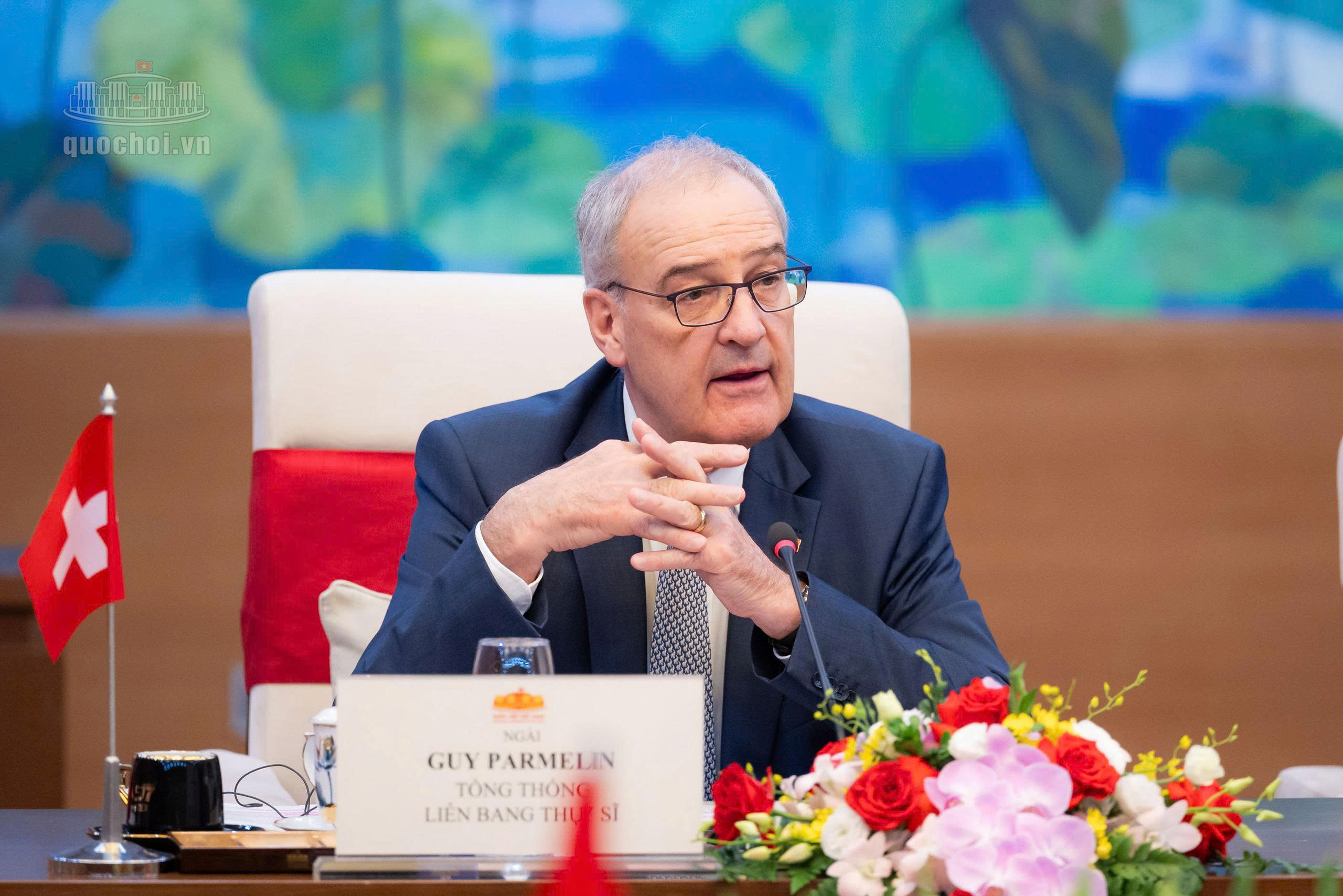 越南国会主席会见瑞士总统,提议推动越欧自贸协定批准 · 报道配图