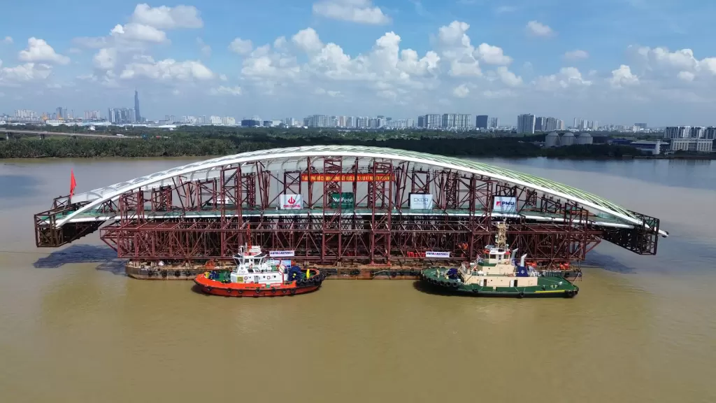 西贡河步行桥合龙技术方案图4