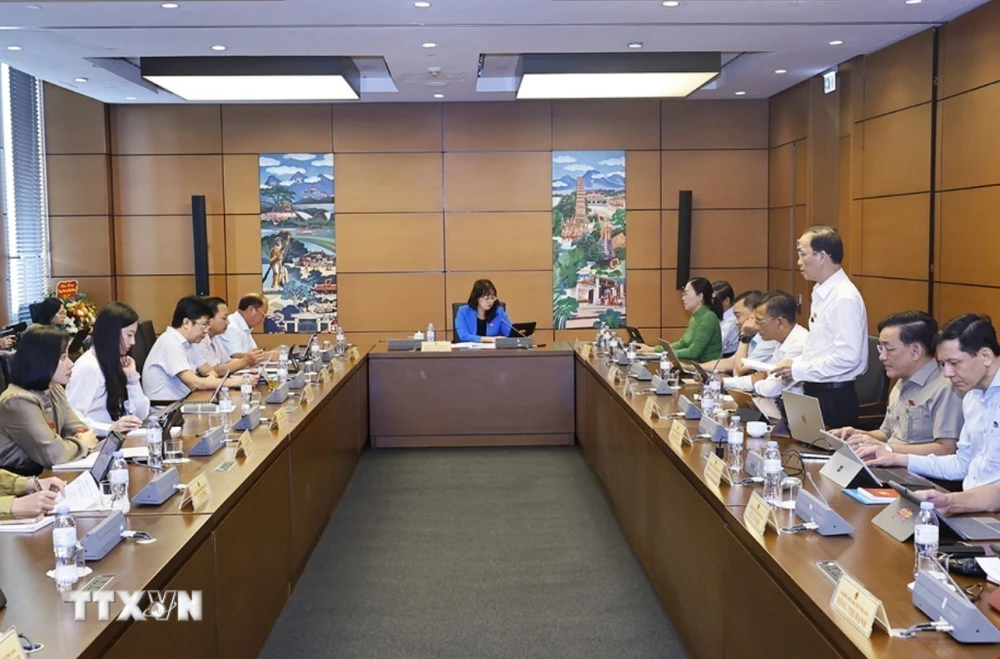 国会代表在小组讨论