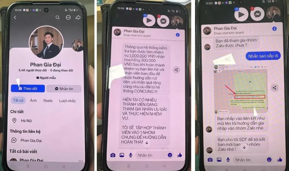 诈骗分子与T女士的聊天记录
