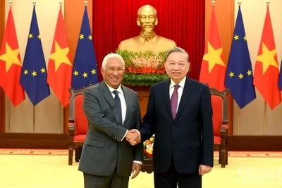 2026年1月29日下午,在党中央驻地,总书记苏林会见欧洲理事会主席安东尼奥·科斯塔。