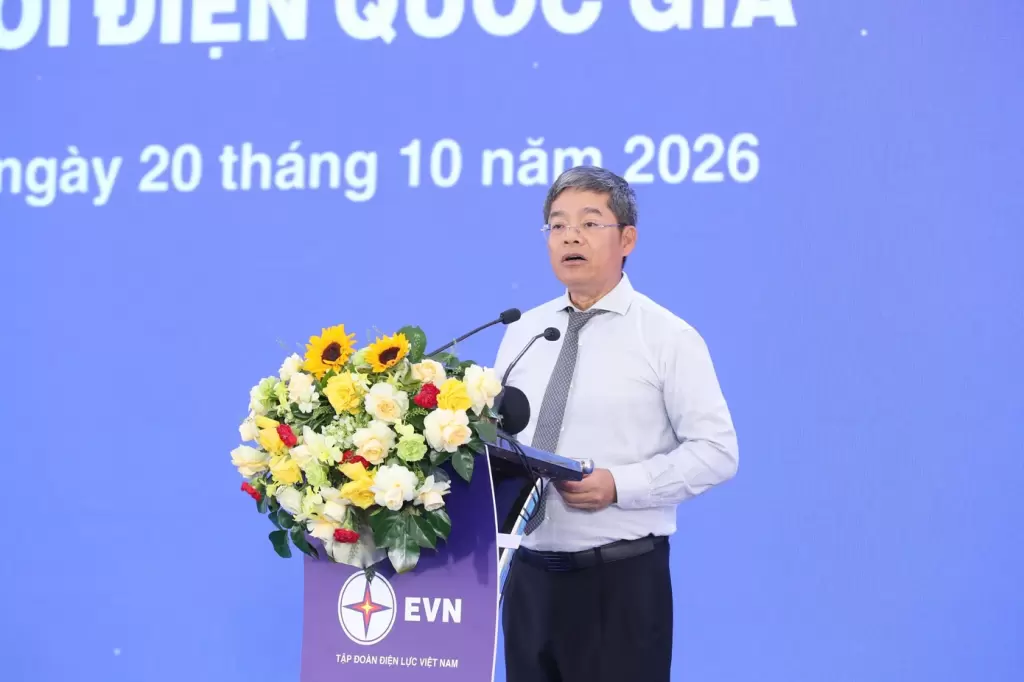 阮才英在活动上发言