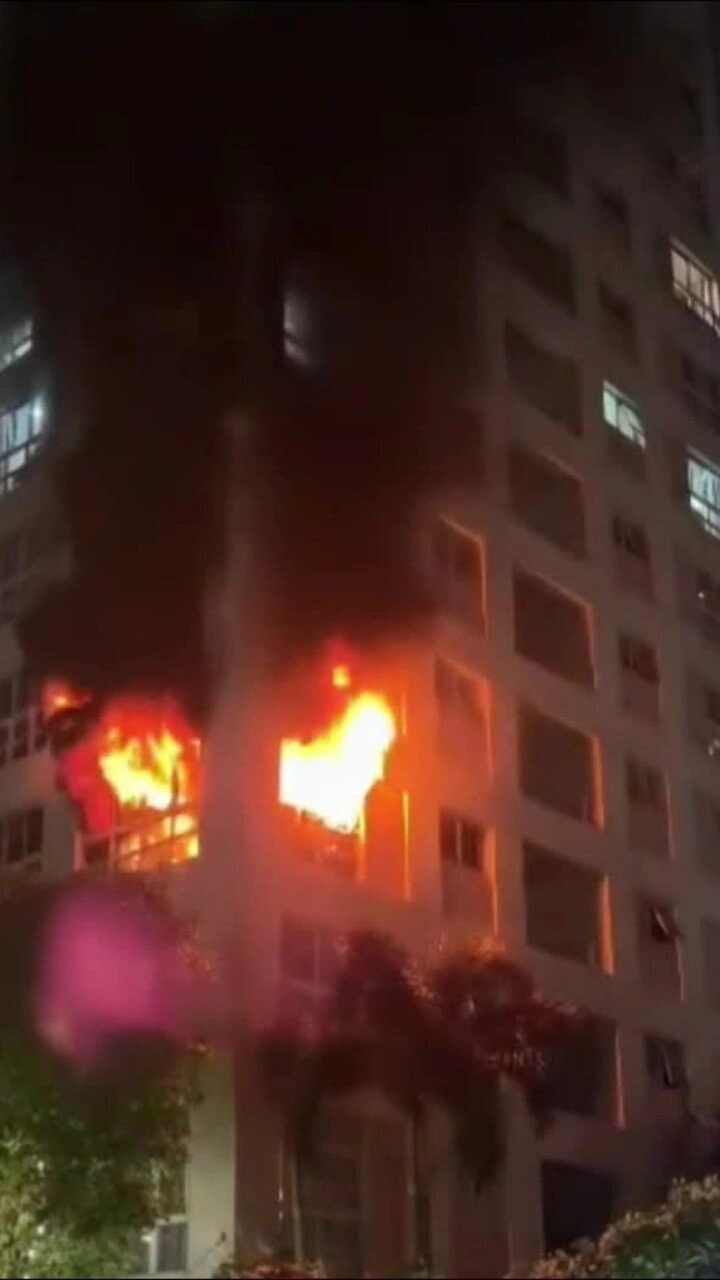 胡志明市公寓三楼起火