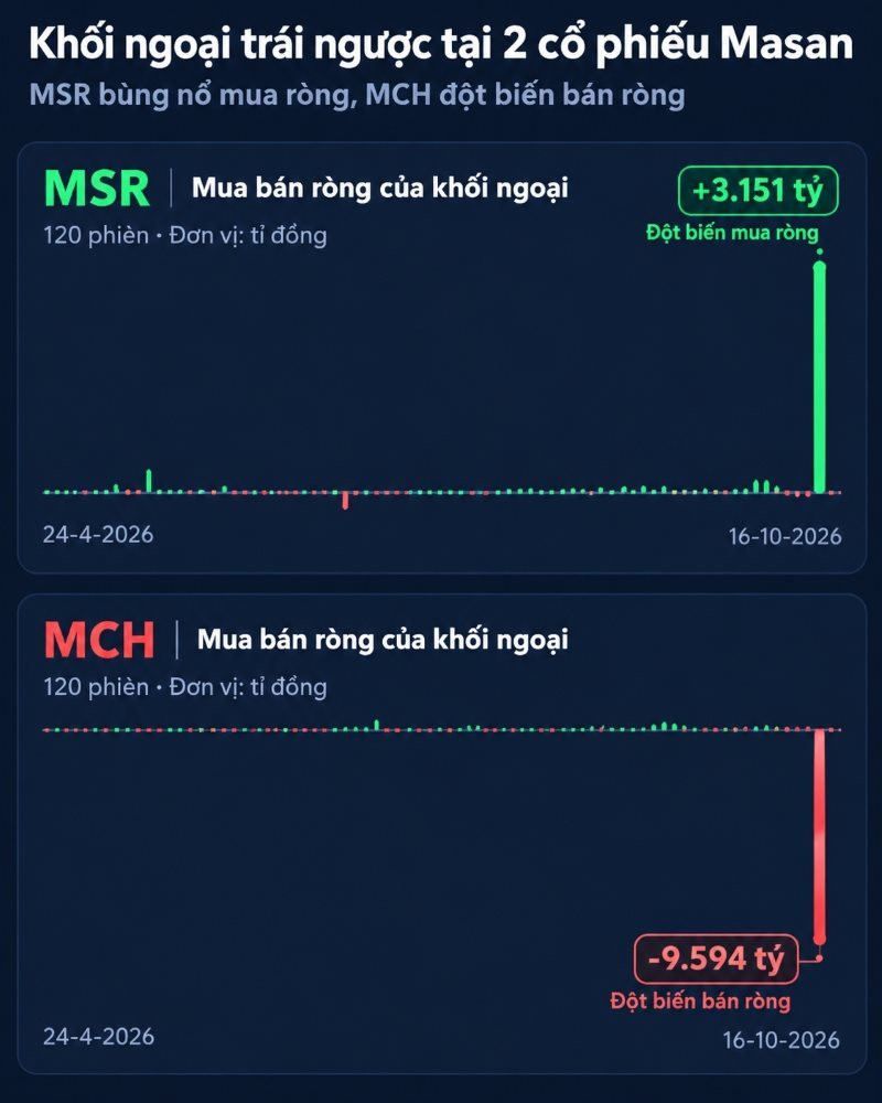 外资年内净买入MSR逾3.5万亿越盾、净卖出MCH逾8.5万亿越盾 · 报道配图