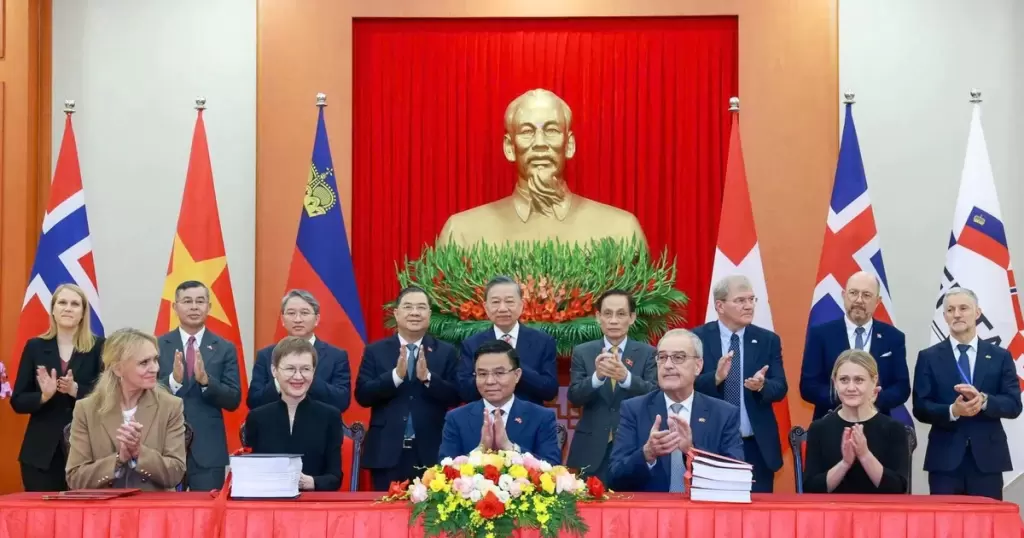 越南与欧洲自由贸易联盟正式签署自贸协定