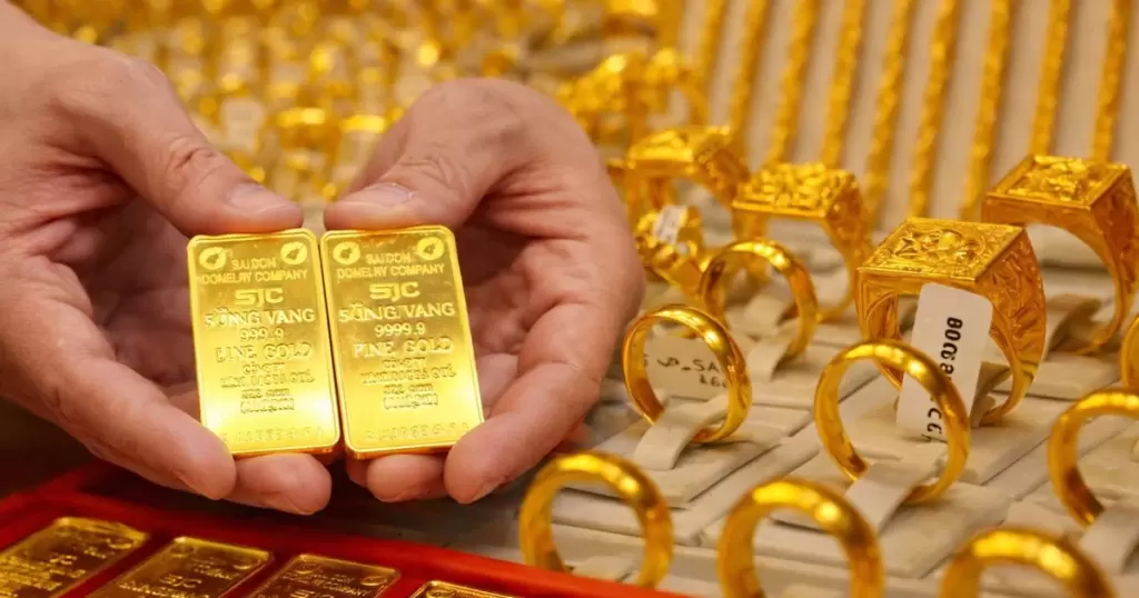 越南金价10月19日早盘:金条每两降50万盾,金戒指涨跌互现