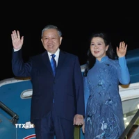 苏林总书记、国家主席与夫人吴芳璃离开河内，启程访问丹麦、欧盟和比利时。