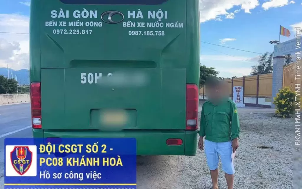 庆和省一客车司机超时驾驶被罚,车主同被罚1000万越南盾
