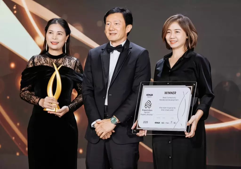 Khải Hoàn Imperial獲PropertyGuru越南房地產獎 · 報道配圖