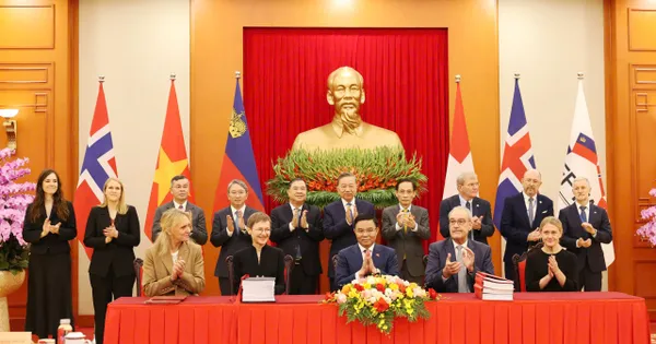 越南与欧洲自由贸易联盟正式签署自贸协定 · 报道配图