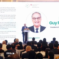 瑞士总统帕尔梅林访越 出席越瑞经济论坛并见证自贸协定签署 · 报道配图