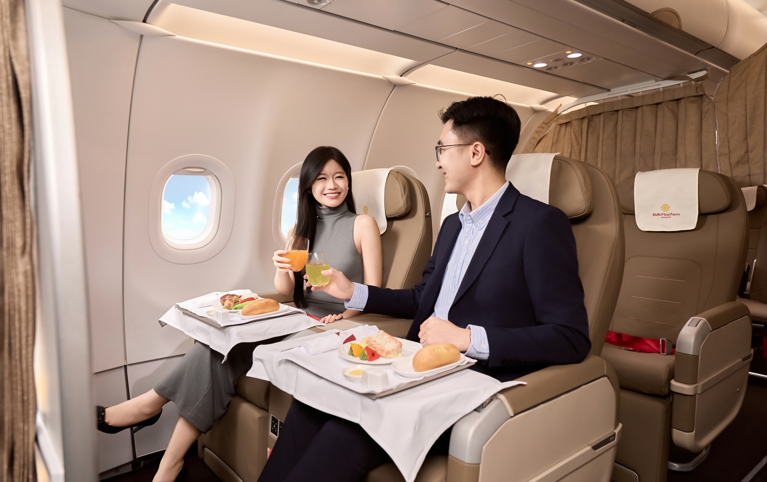 在Sun PhuQuoc Airways飛機上體驗'印度支那優雅風格'
