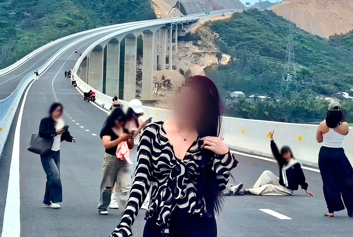 不顧危險,許多人前往歸仁-志盛高速公路最長橋梁進行“網紅打卡”