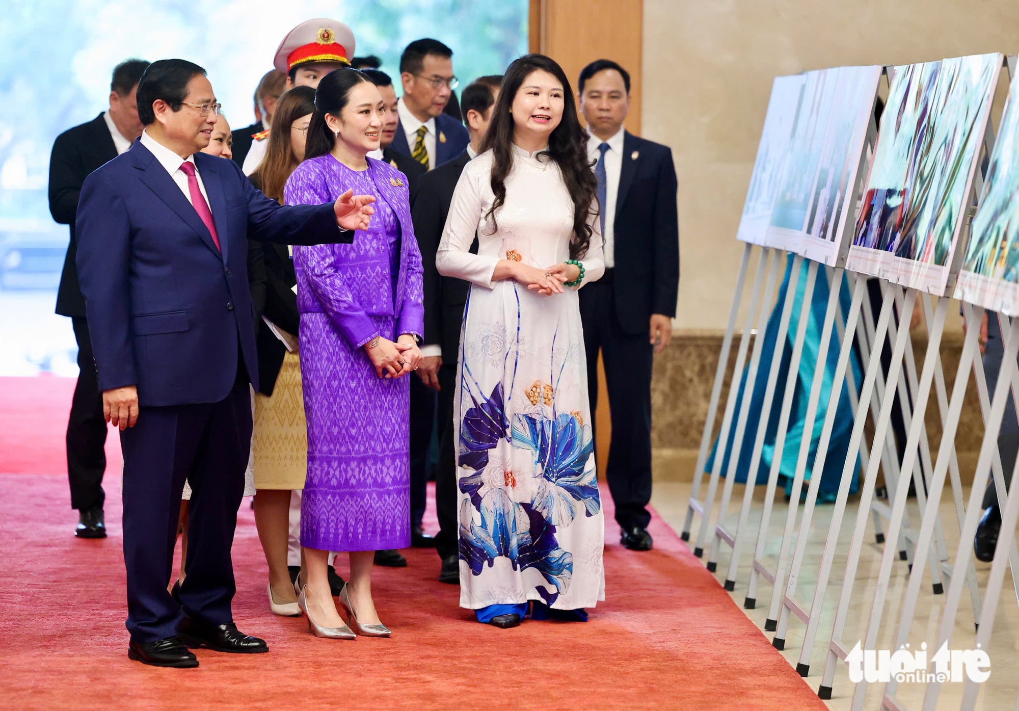 泰国总理Paetongtarn Shinawatra访问越南的欢迎仪式
