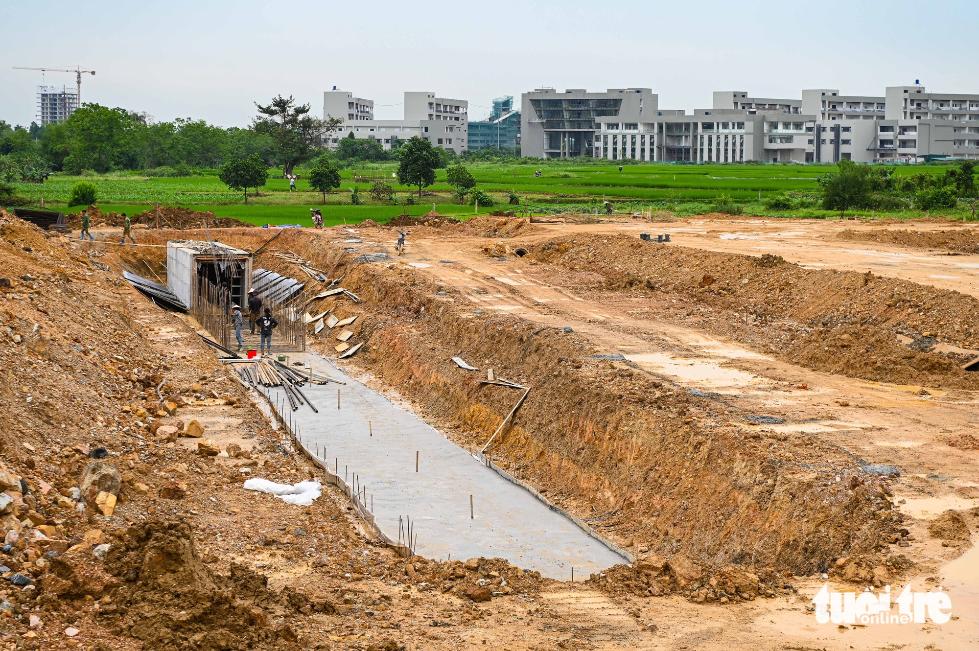 升龍大道工地寬達180米及河內西部價值超65萬億盾的地鐵線路