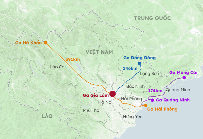 三條與中國連接的高速鐵路線