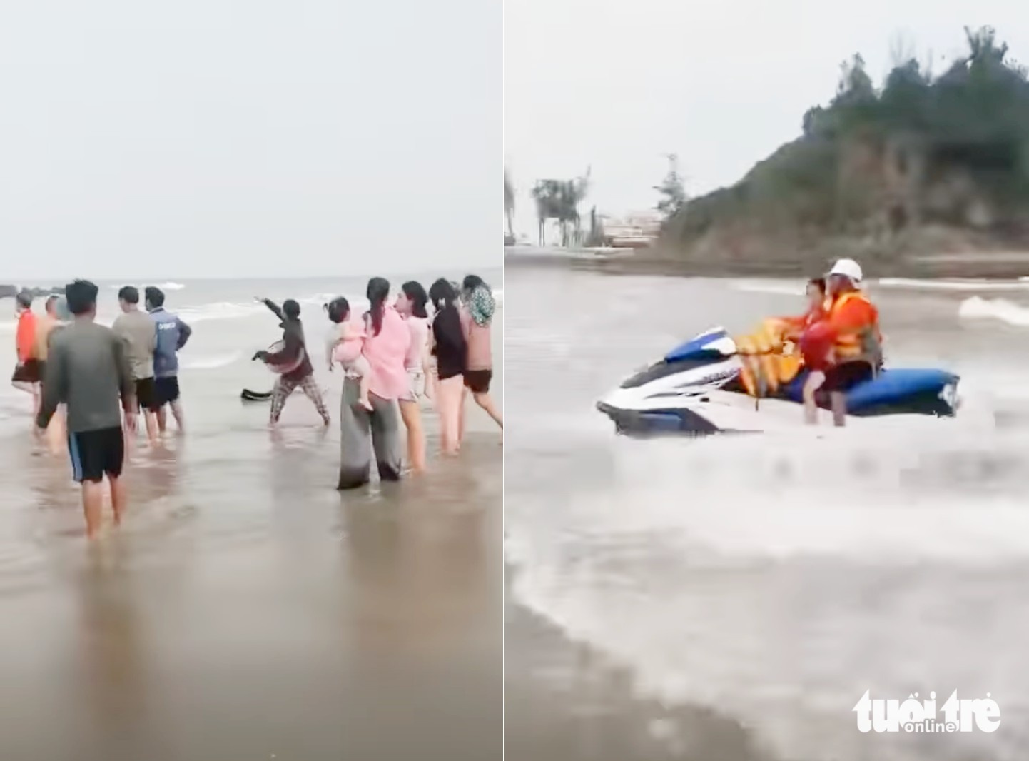 在爐門海灘游泳時救出兩名被海浪衝走的兄弟