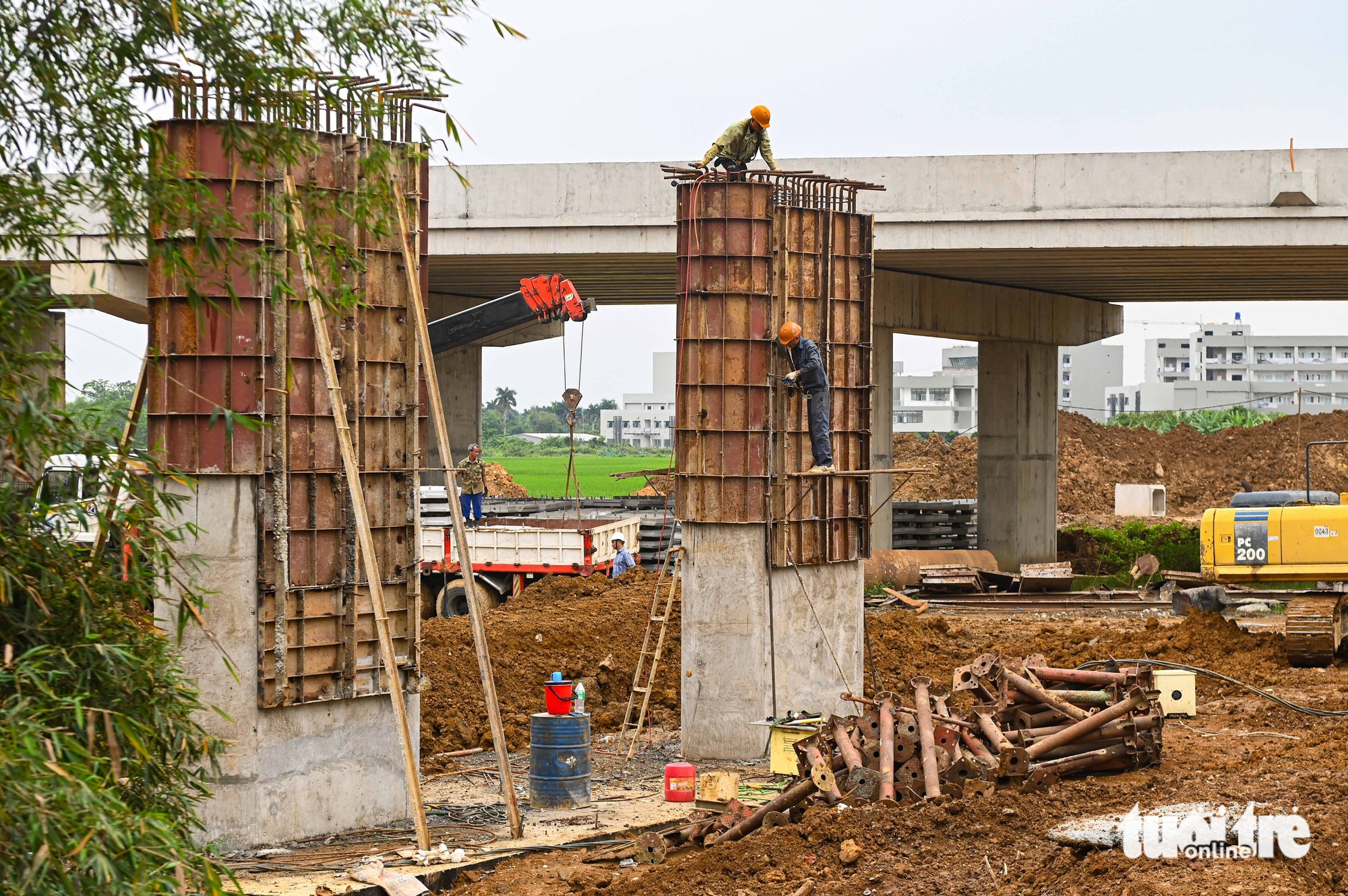 升龍大道工地寬達180米及河內西部價值超65萬億盾的地鐵線路