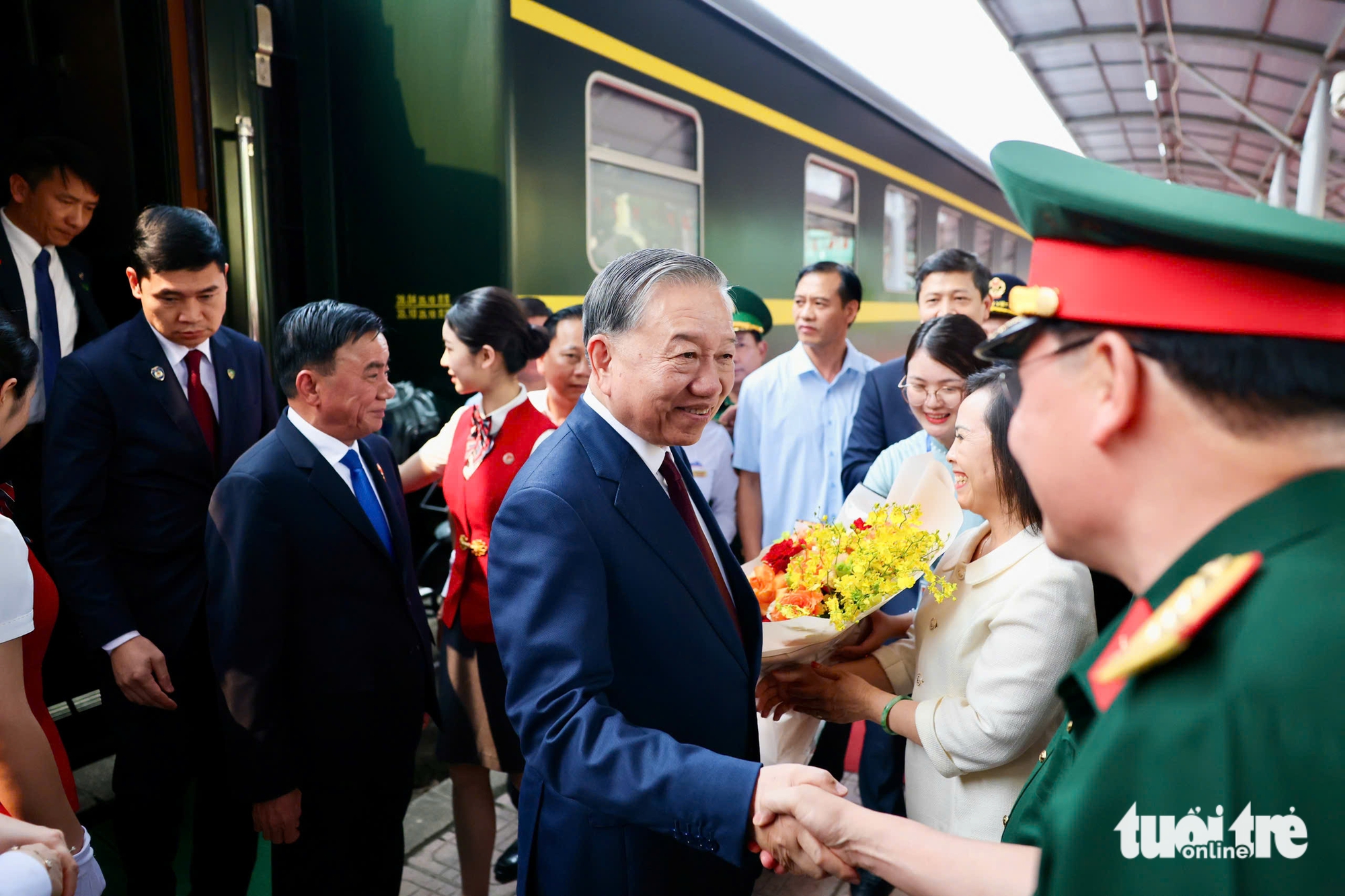 越南國家主席、總書記蘇林乘火車返回河內,圓滿結束對中國的訪問
