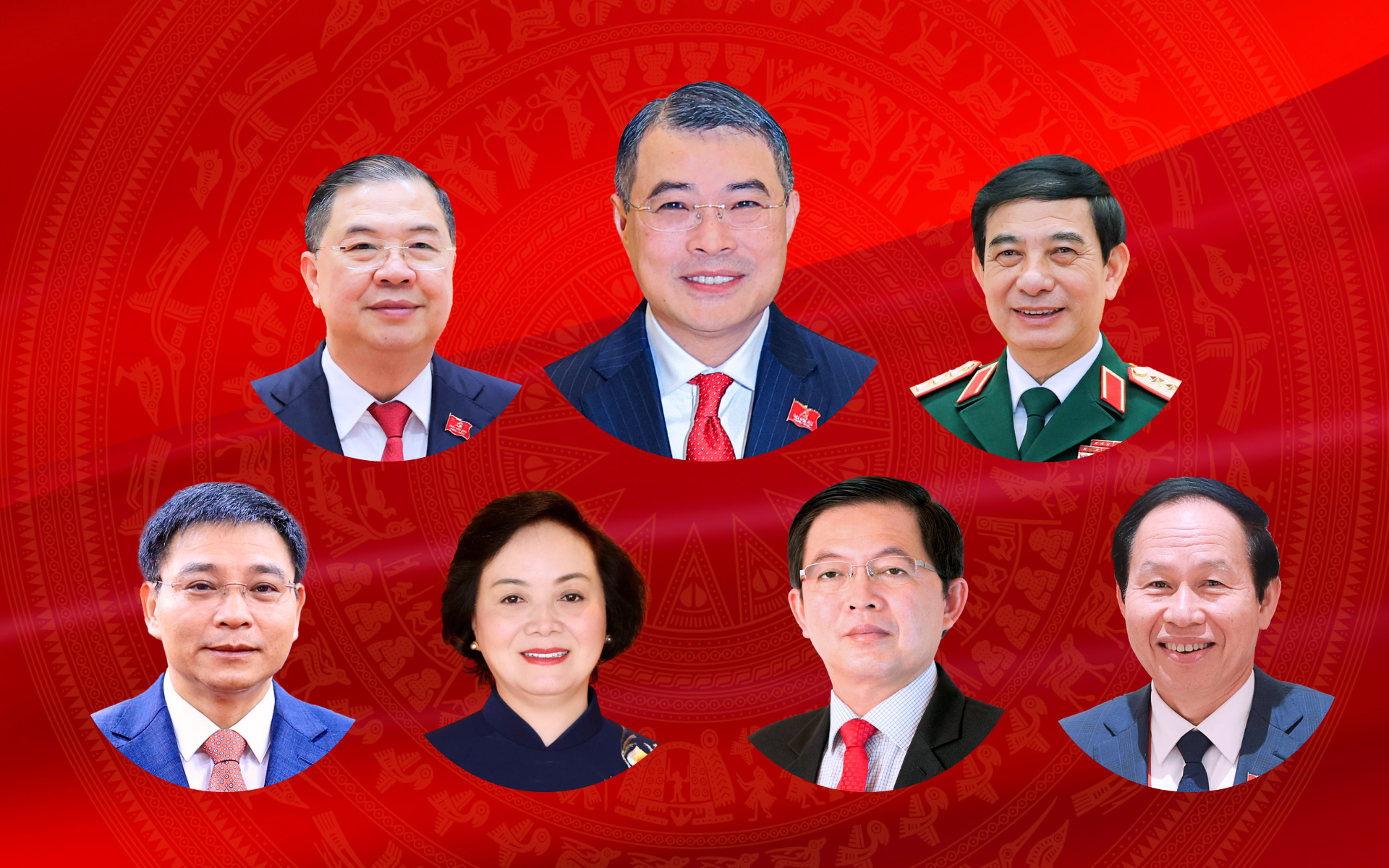 新任總理、副總理、部長和政府成員肖像