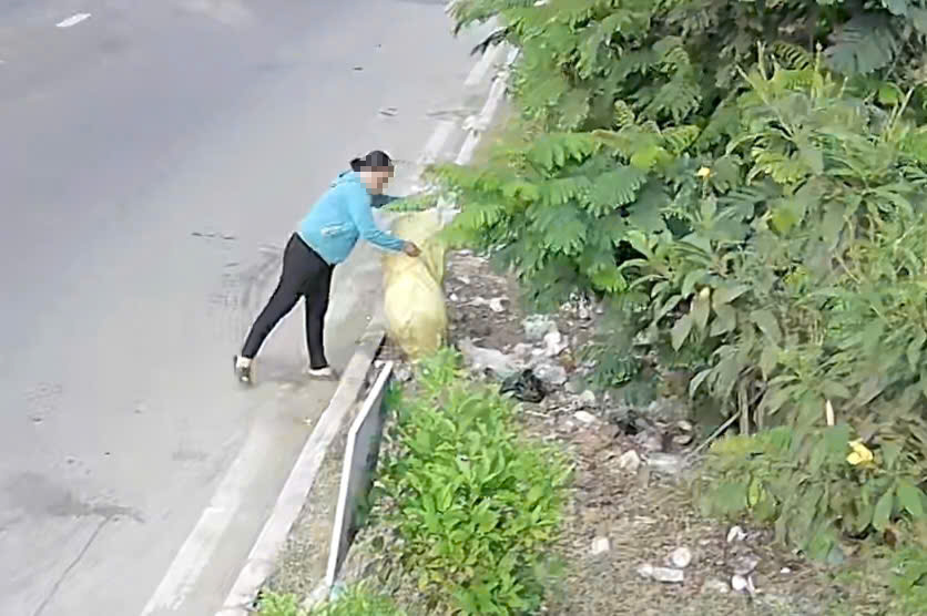 在阮文靈路亂扔垃圾,兩人各被罰款150萬越南盾