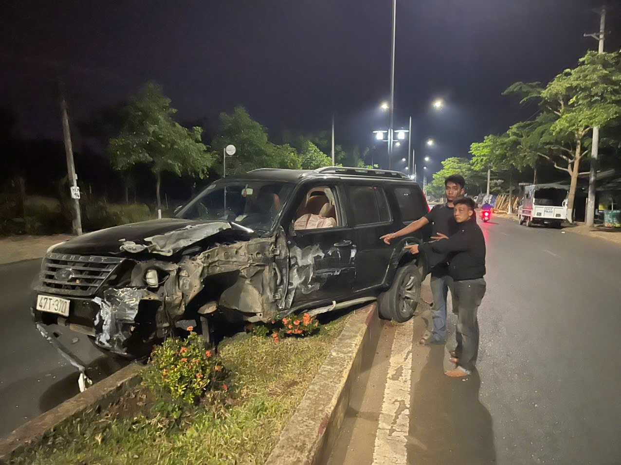不會開車仍偷汽車,兩名青年肇事逃逸後爬樹躲藏