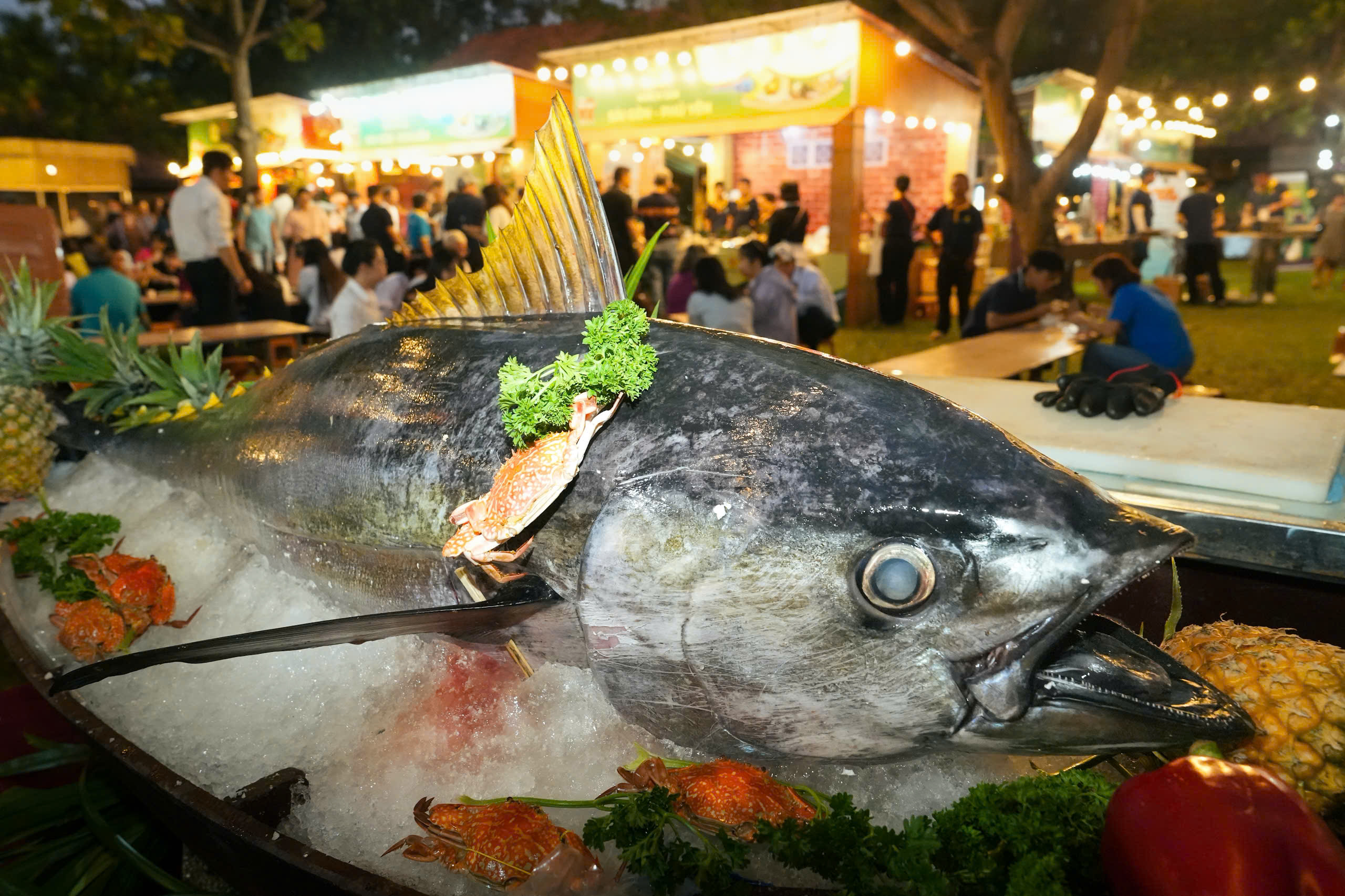 期待觀看50公斤金槍魚切割表演,體驗越南三大地區五星級美食