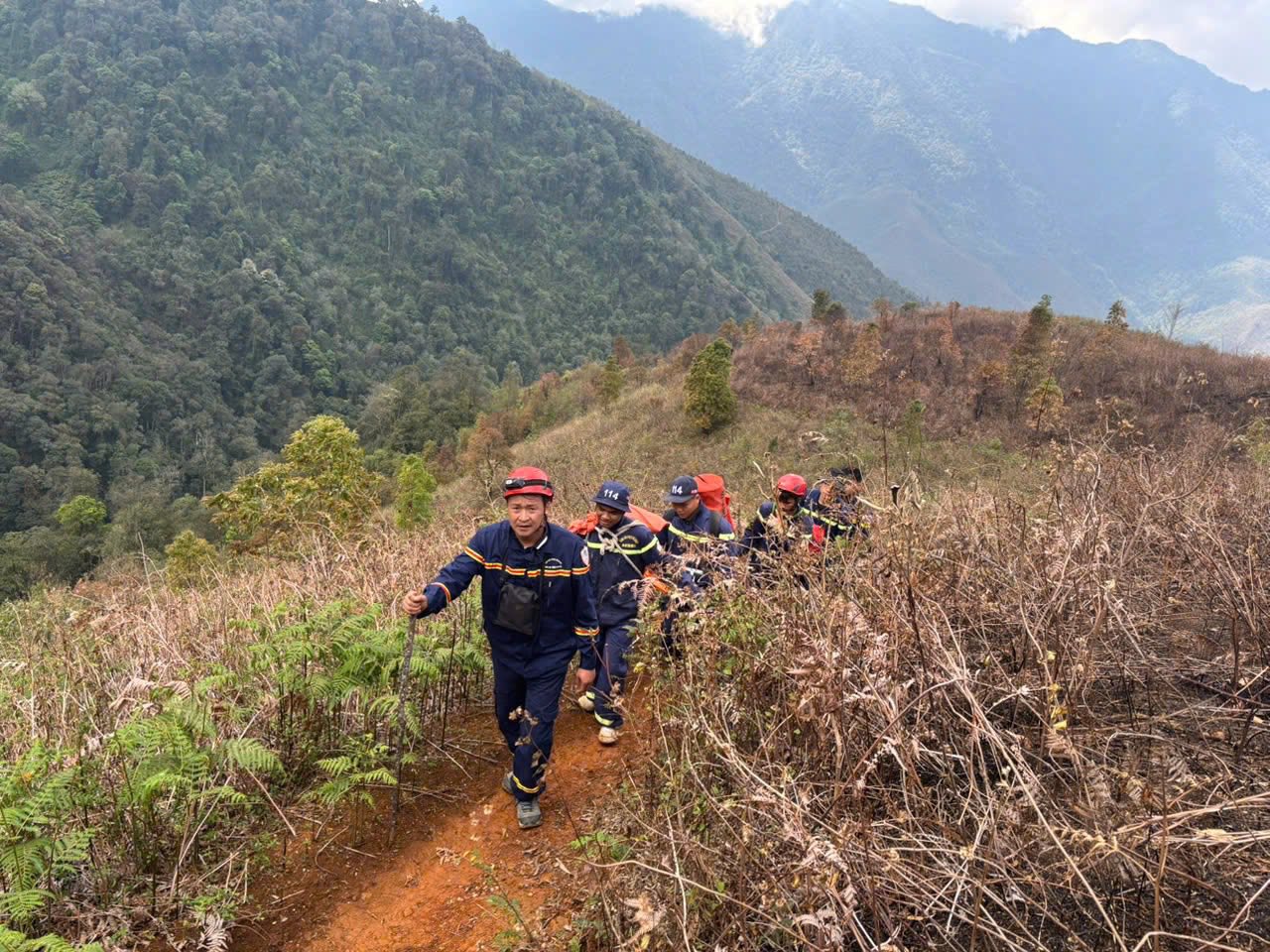 穿越森林搜尋,在山羅省越野賽中救出兩名迷路的運動員