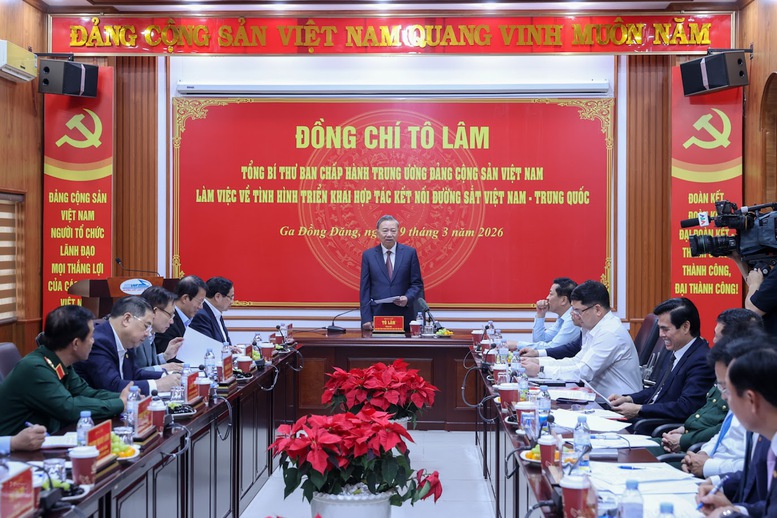 总书记苏林:越南-中国铁路连接必须是战略突破