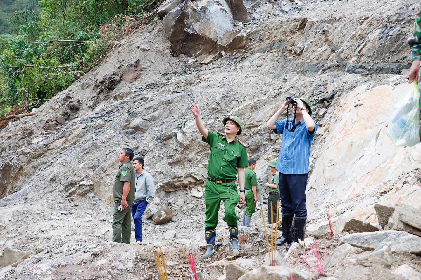 莱州Tả Páo Hồ 1A水电站滑坡现场
