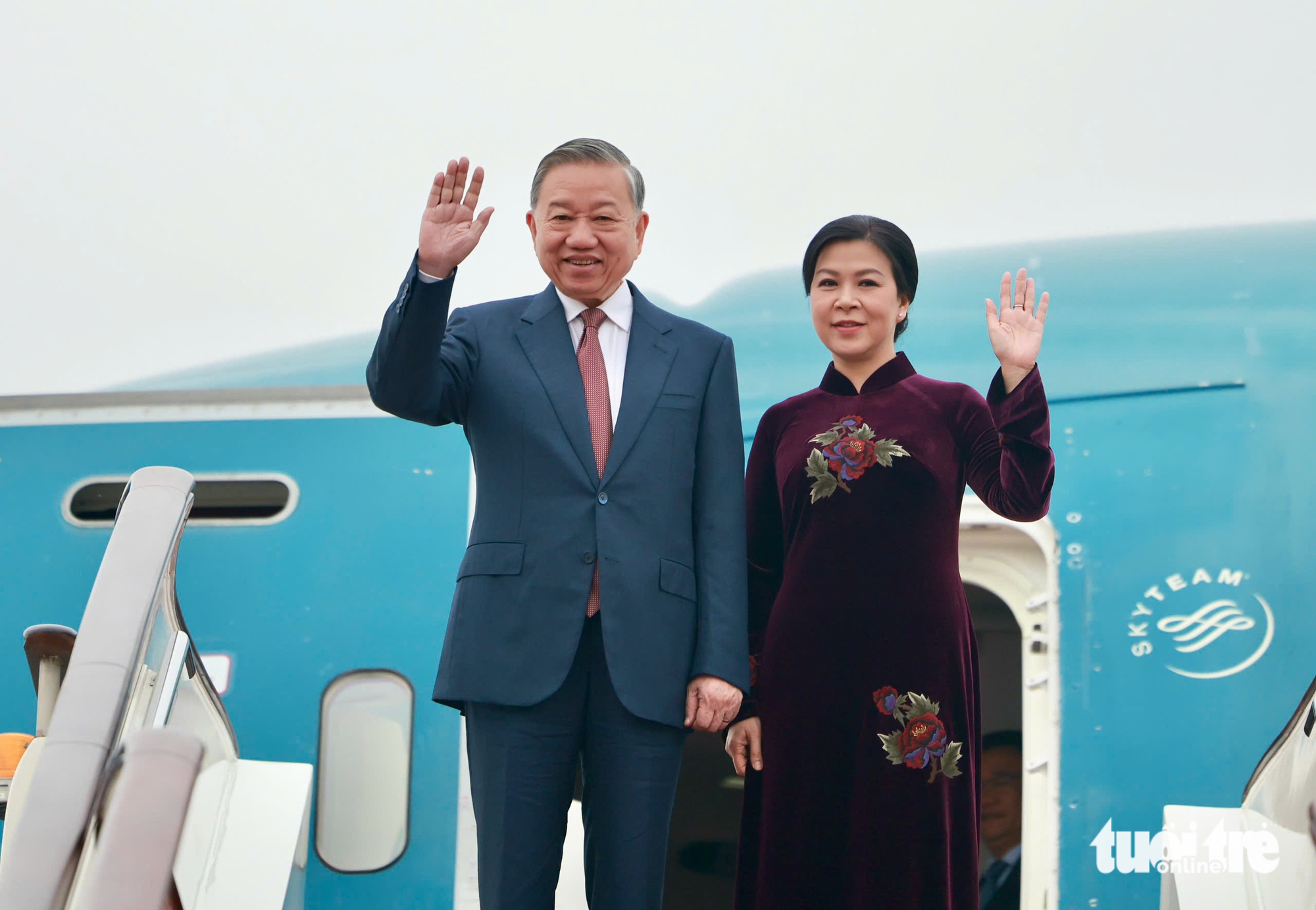 越南國家主席兼總書記蘇林及夫人抵達北京,開始對中國進行國事訪問