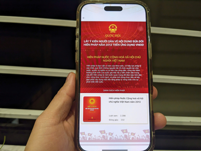 通过VNeID征求民众对宪法修改意见至5月29日结束